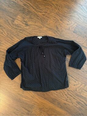 Michael Kors Black Eyelet Women’s Top